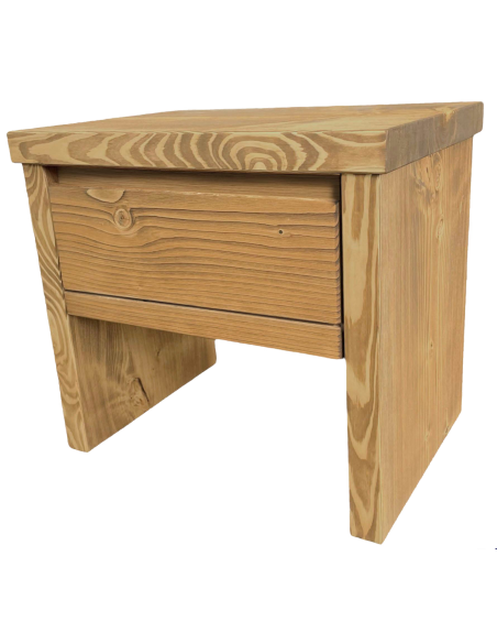 smrekový nočný stolík so zásuvkou