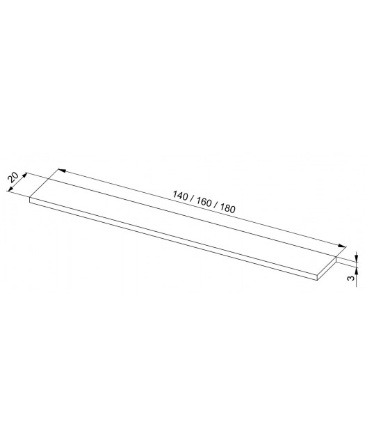 Polica z bukového dreva Basic 2